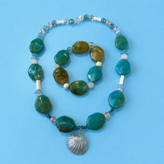 summer necklace+bracelet set